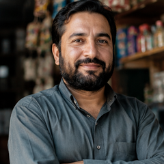 Asaani shopkeeper